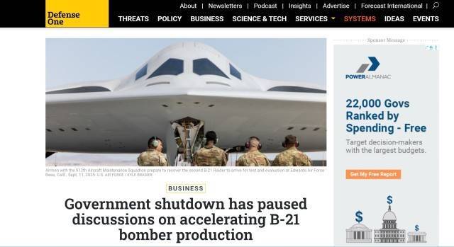 外媒：美國(guó)政府停擺，B-21轟炸機(jī)“迫降”:宏鑫機(jī)械設(shè)備有限公司
